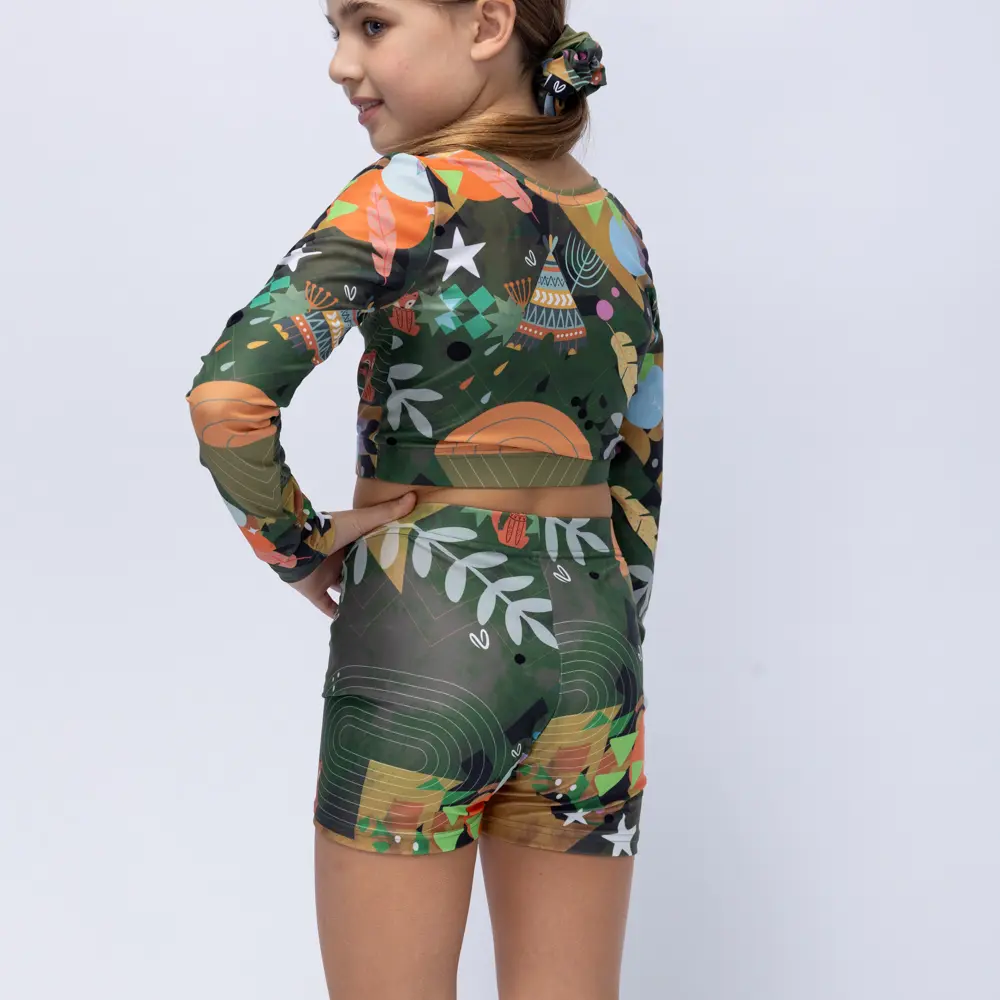 Girls’ Short Green Rooted Vasiliki - 1