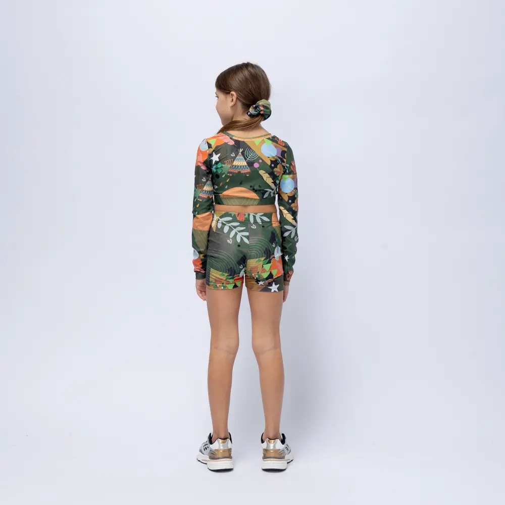 Girls’ Short Green Rooted Vasiliki - 4