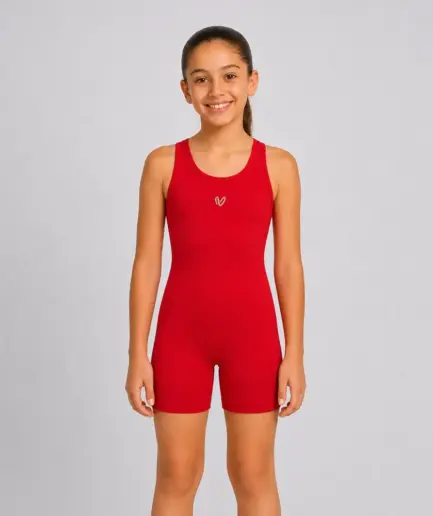 Girls’ Unitard Sporting Red | Vasiliki