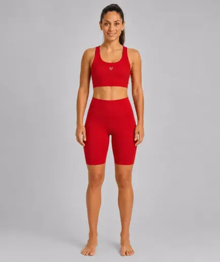Women’s High-Waist Biker Short Sporting Red | Vasiliki