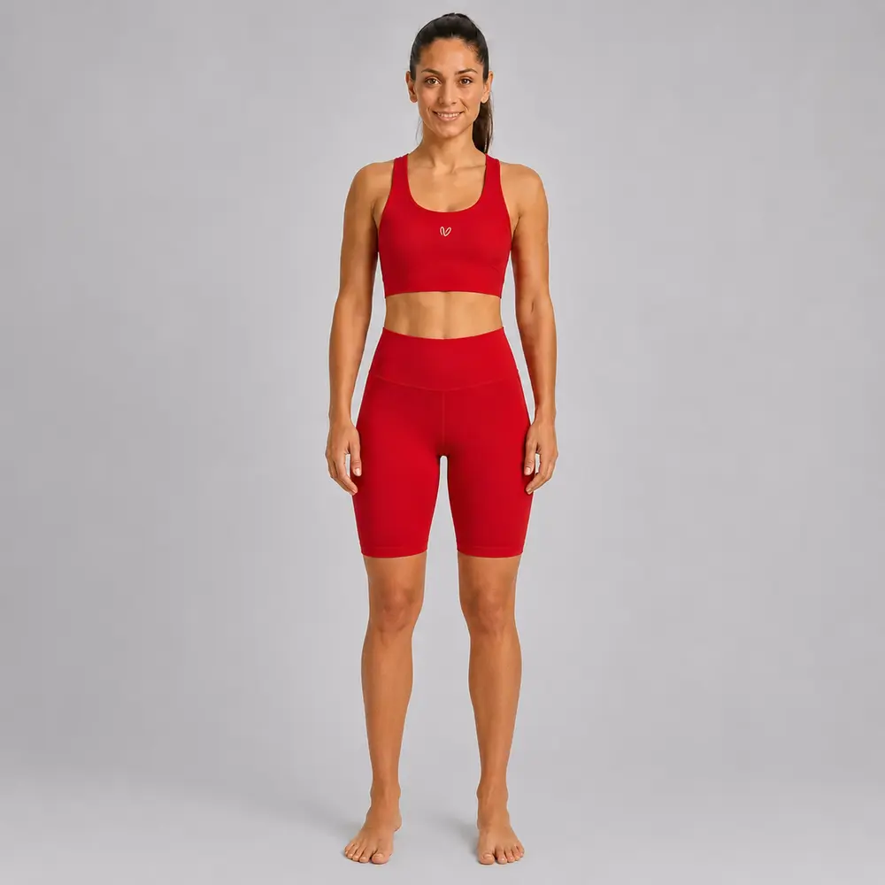 Womens-High-Waist-Biker-Short-Sporting-Red-Vasiliki-Lookbook-Front