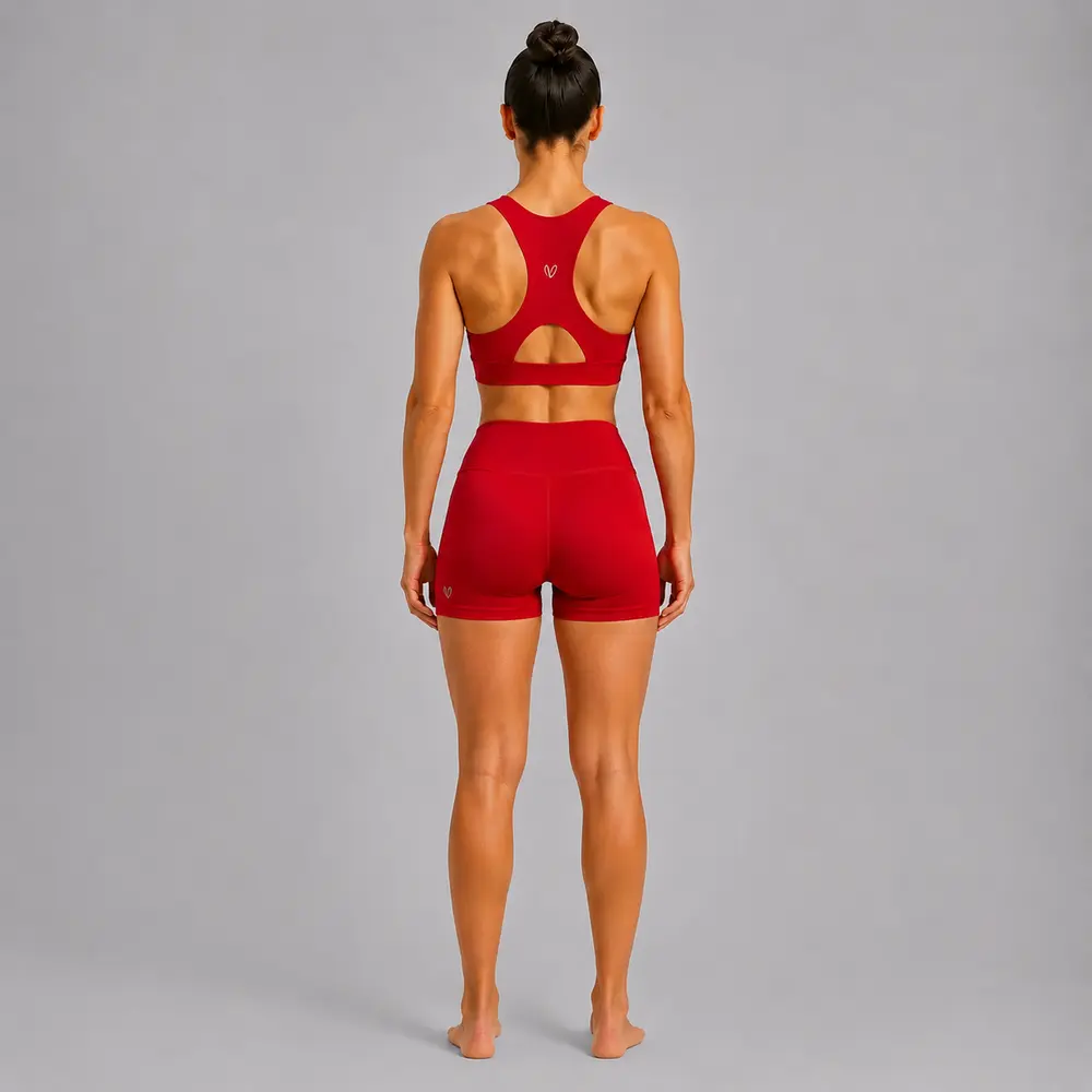 Womens-High-Waist-Short-Sporting-Red-Vasiliki-Lookbook-Back