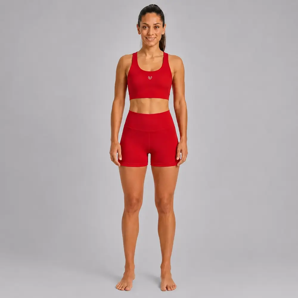 Womens-High-Waist-Short-Sporting-Red-Vasiliki-Lookbook-Front