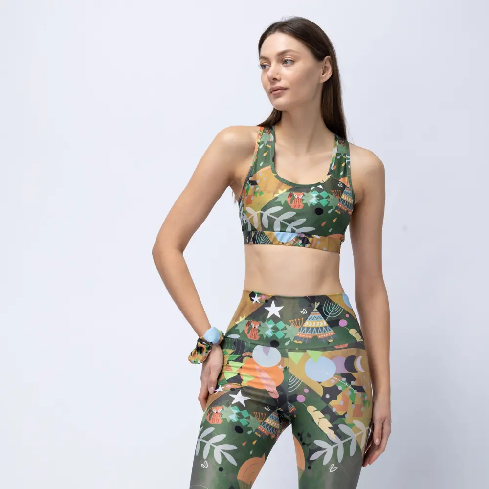 Women’s Sports Bra Green Rooted Vasiliki - 1