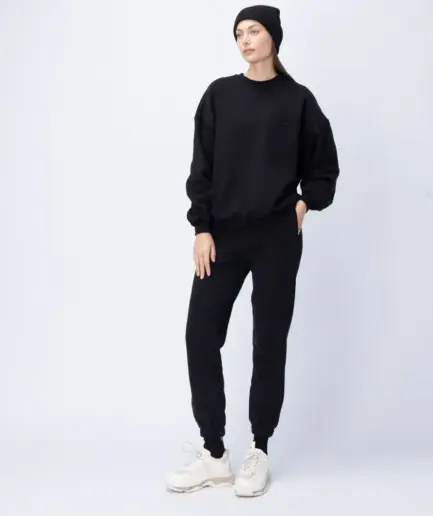 Women’s Black Fleece Jogger Sweatpant | Vasiliki