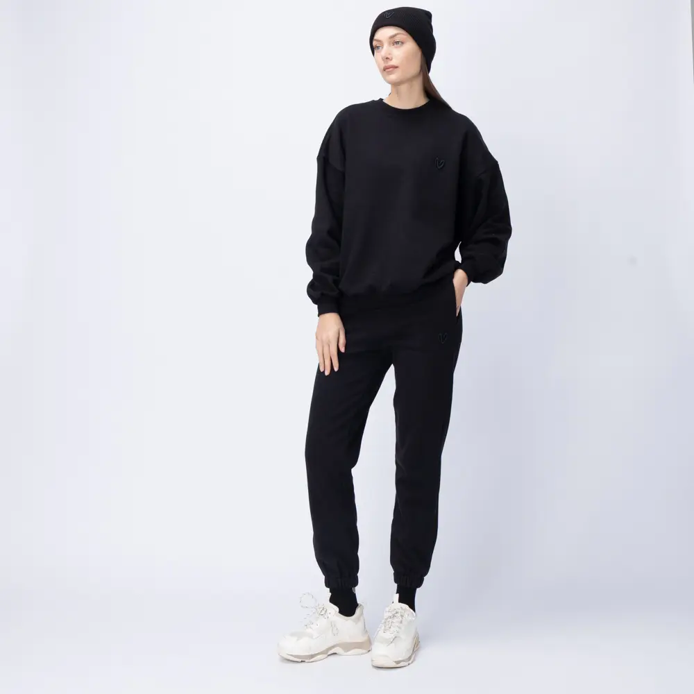 Women’s Black Fleece Jogger Sweatpant 1