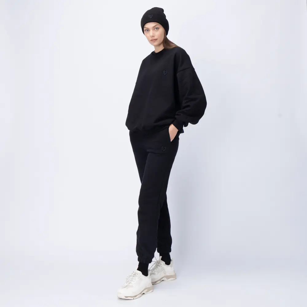 Women’s Black Fleece Jogger Sweatpant 4