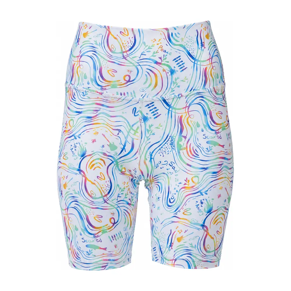 Women’s High-Waist Biker Short Rainbow Light Vasiliki 1