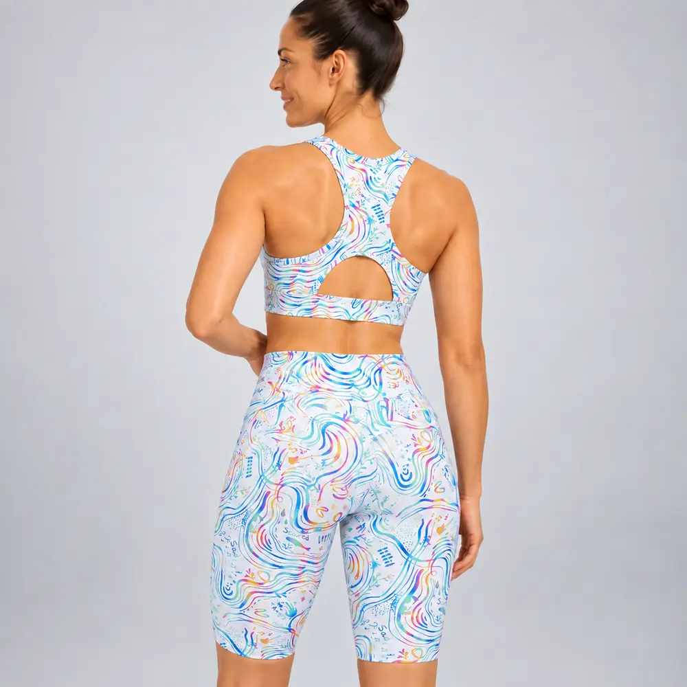 Women’s High-Waist Biker Short Rainbow Light Vasiliki 4