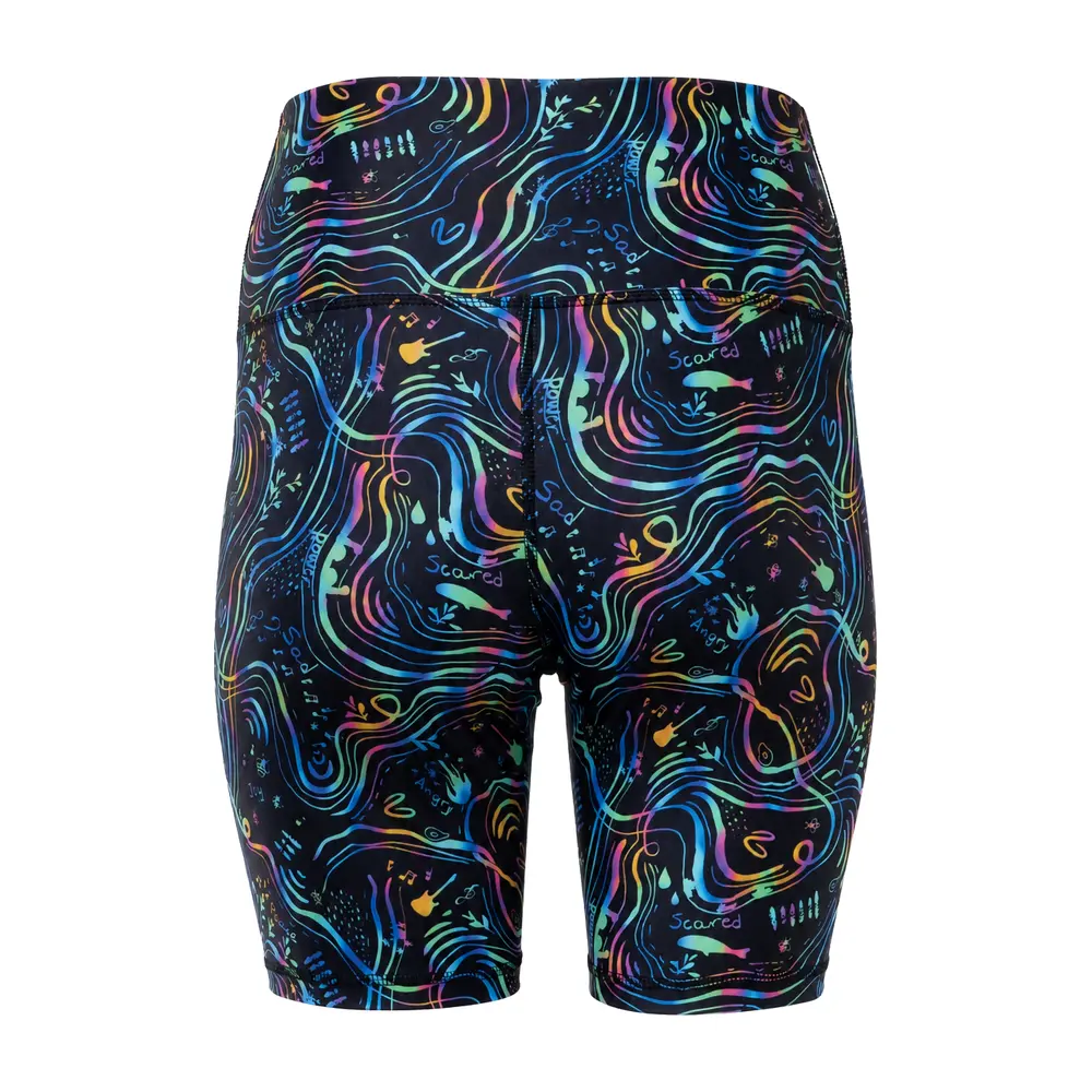 Women’s High-Waist Biker Short Rainbow Night Vasiliki 2