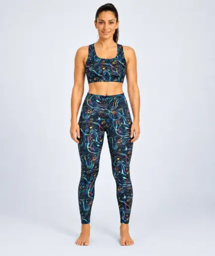 Women’s High-Waist Legging Rainbow Night | Vasiliki