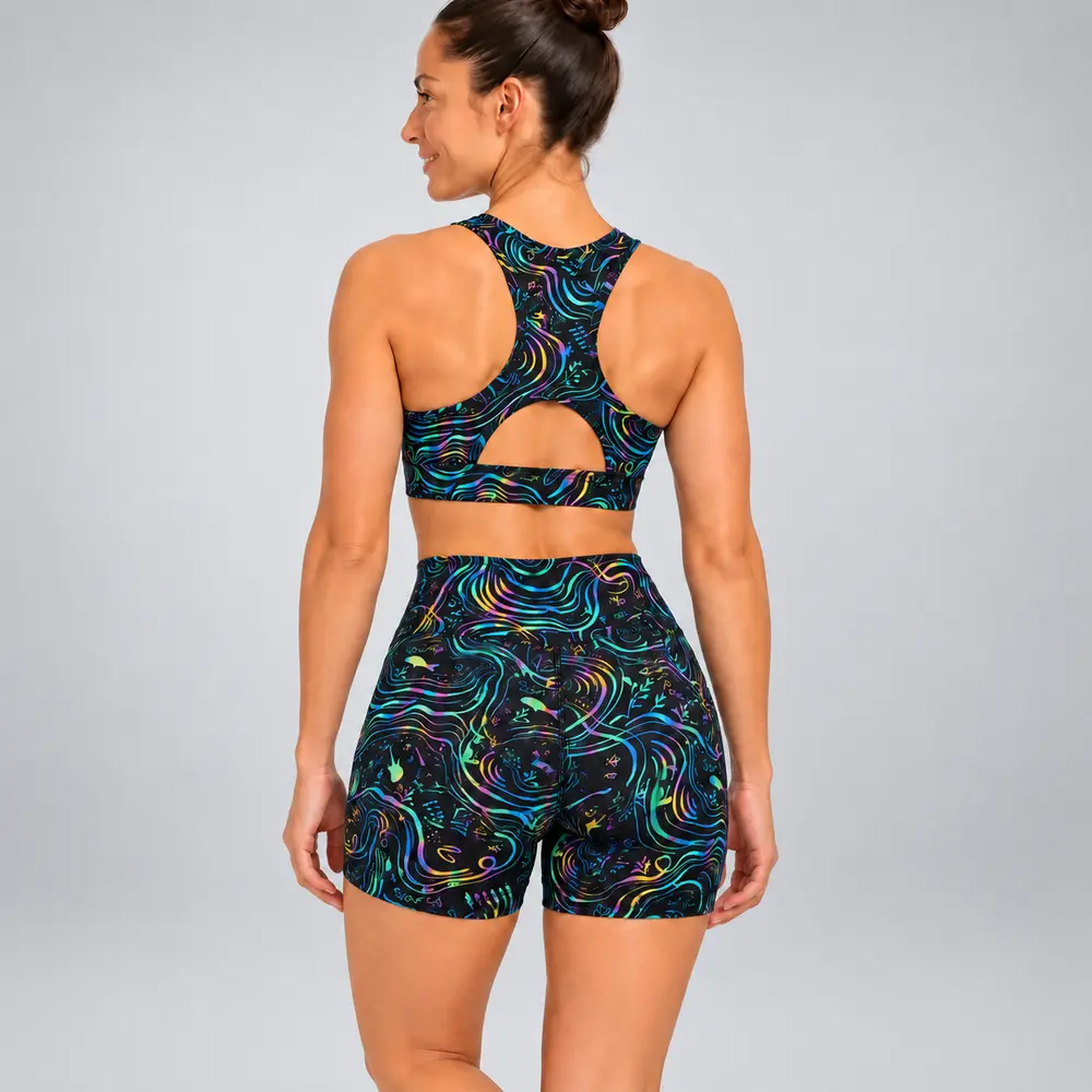 Women’s High-Waist Short Rainbow Night Vasiliki 4