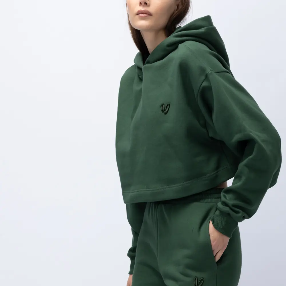 Women’s Pretender Fleece Cropped Hoodie Vasiliki 1