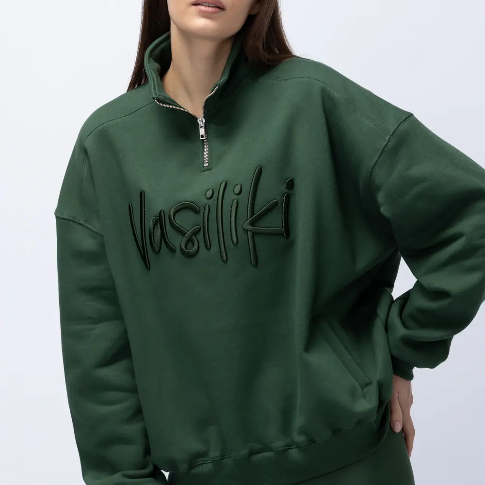 Women’s Pretender Fleece Half Zip Up Sweatshirt Vasiliki 2