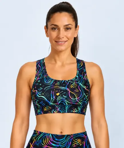 Women’s Sport Bra Rainbow Night | Vasiliki